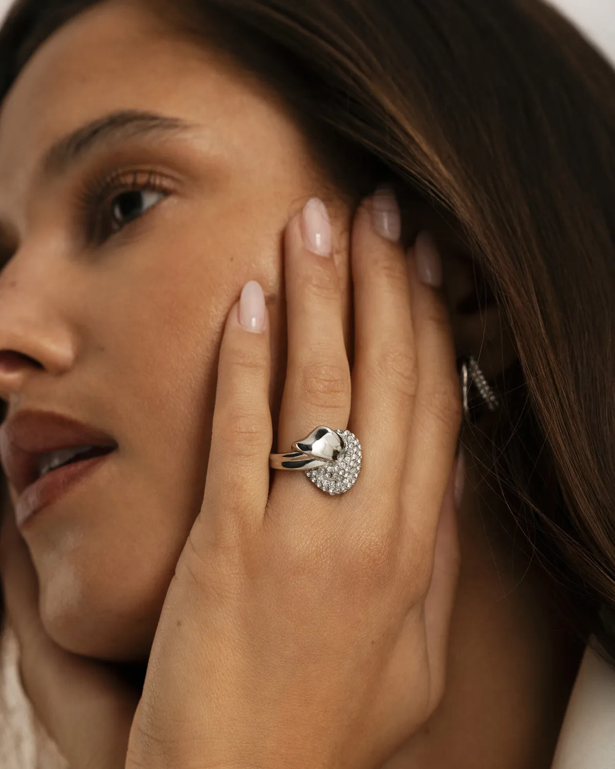Mockberg Soirée ring sølv pavé Preciosa