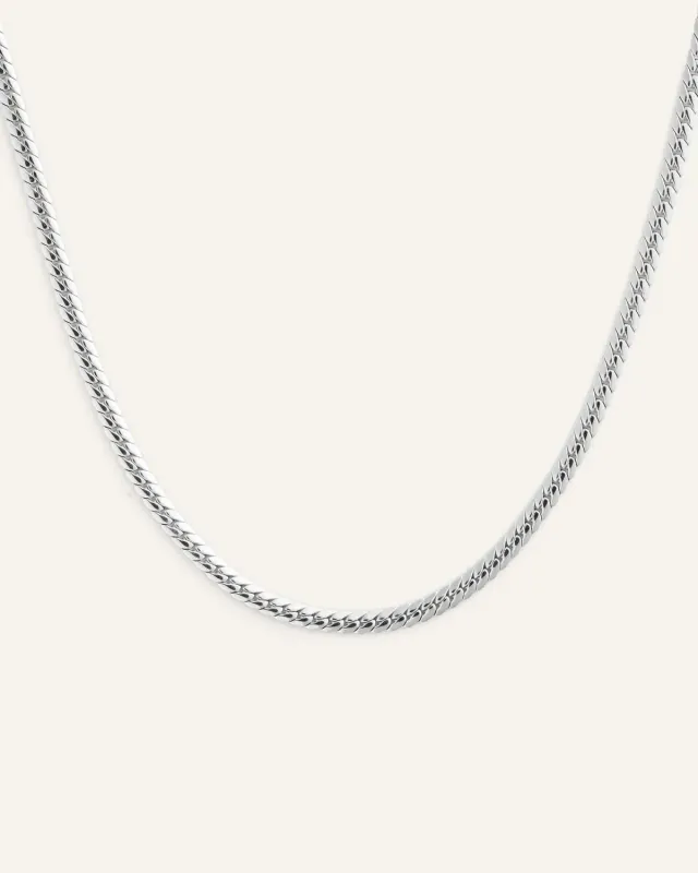 Mockberg Serpentine Chain halskjede sølv 400 mm