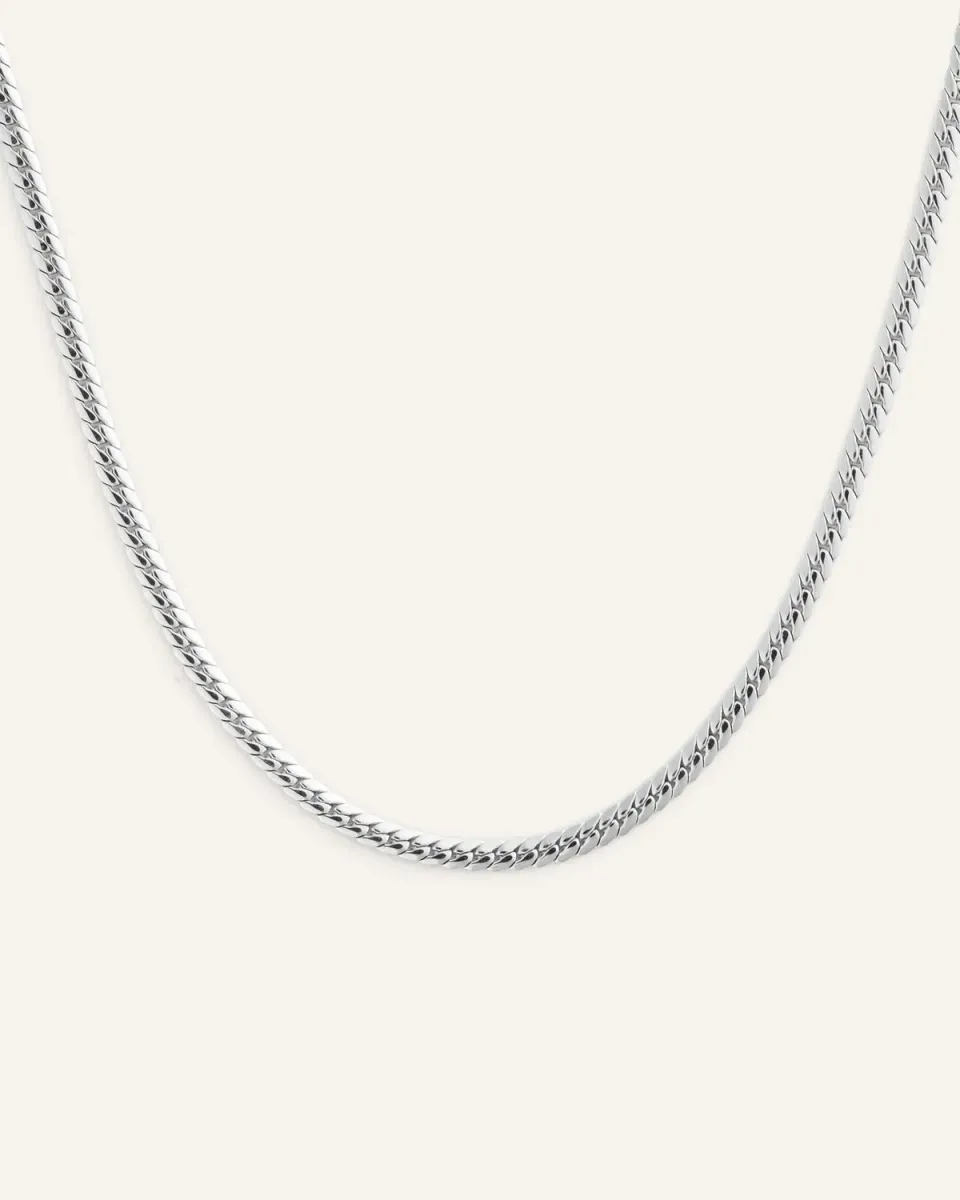 Mockberg Serpentine Chain halskjede sølv 400 mm