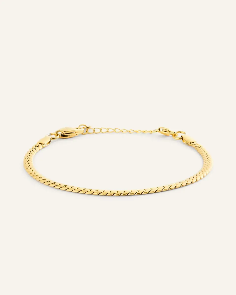 Mockberg Serpentine Chain Bracelet armbånd M gull