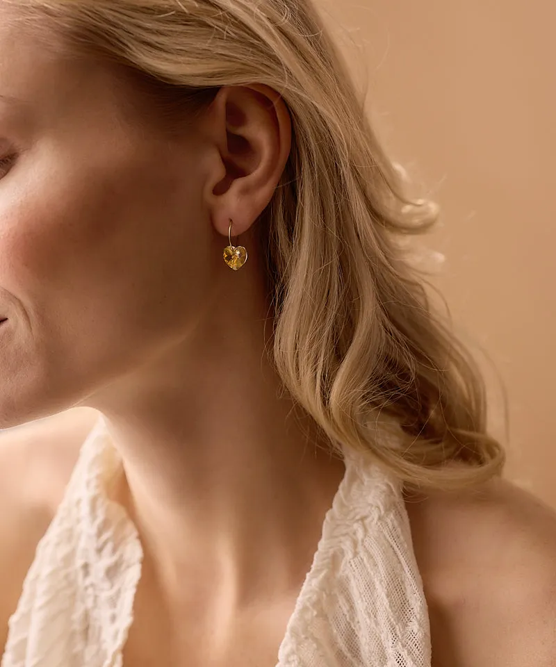 Blomdahl Ear Ring Pendant Heart ørering rainbow 14 mm