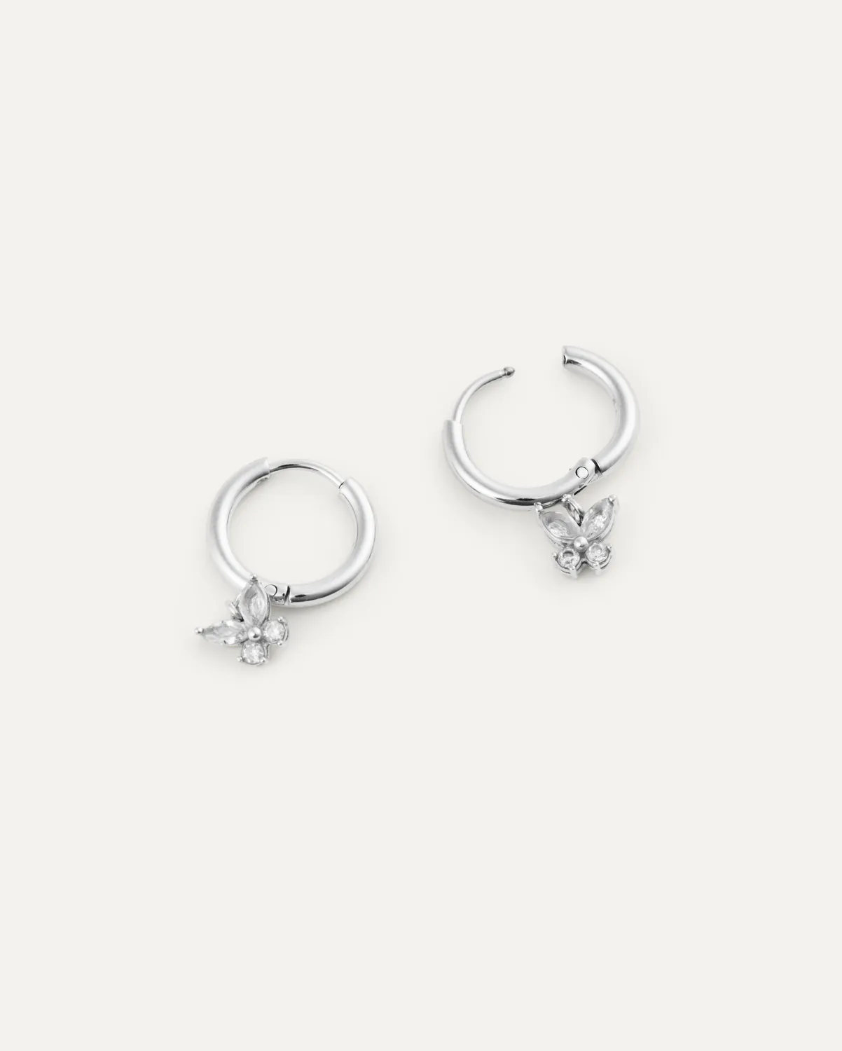 Mockberg Butterfly Hoops øredobber sølv 14mm
