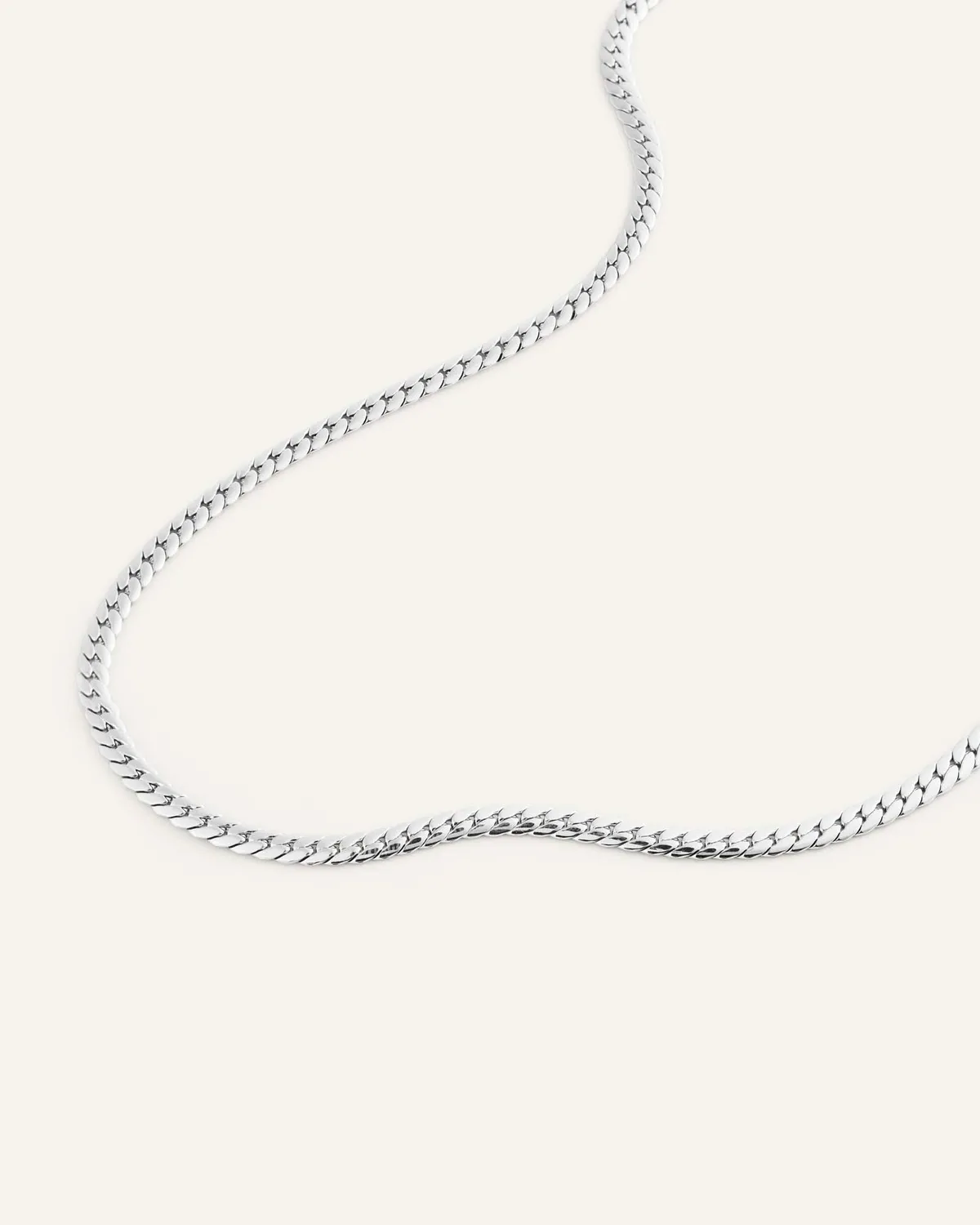 Mockberg Serpentine Chain halskjede sølv 400 mm