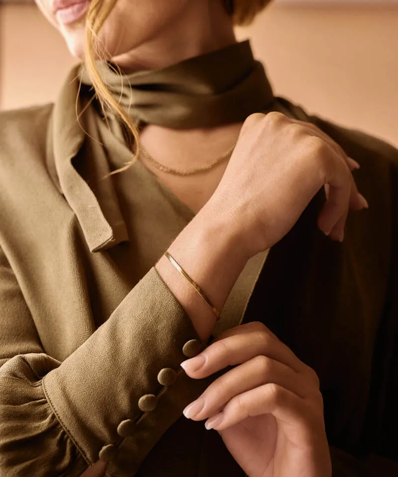 Blomdahl Plain armbånd gull 15,5–19 cm nikkelfri