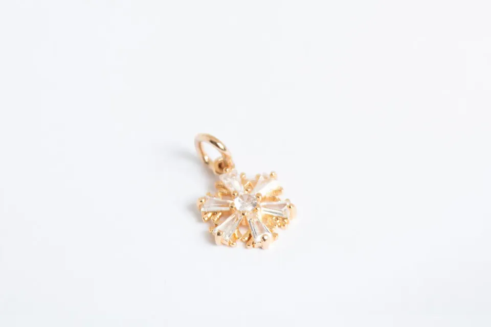 Eremis Neige charm gullbelagt anheng