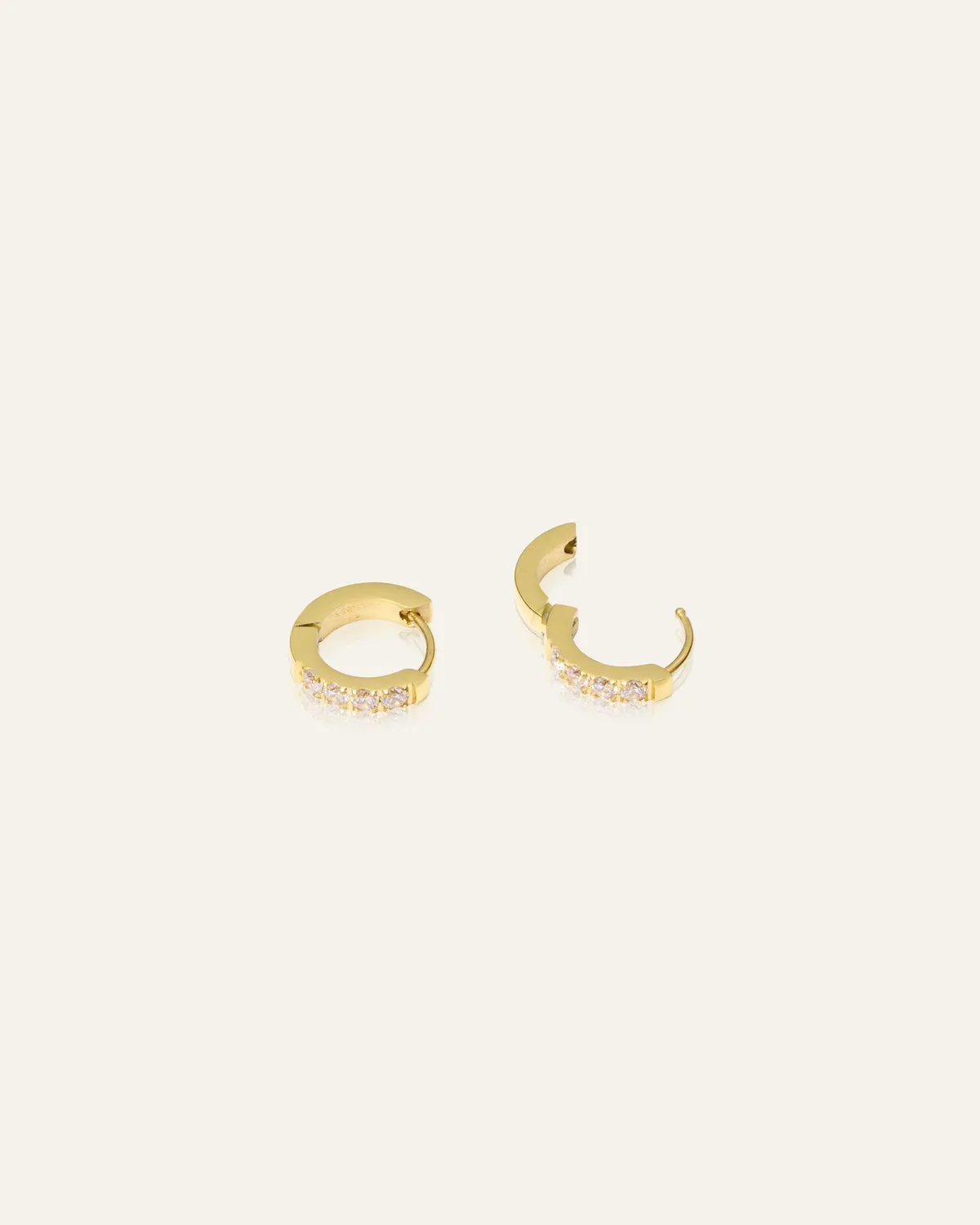 Mockberg Shiny Mini Hoops øredobber 11 mm gull