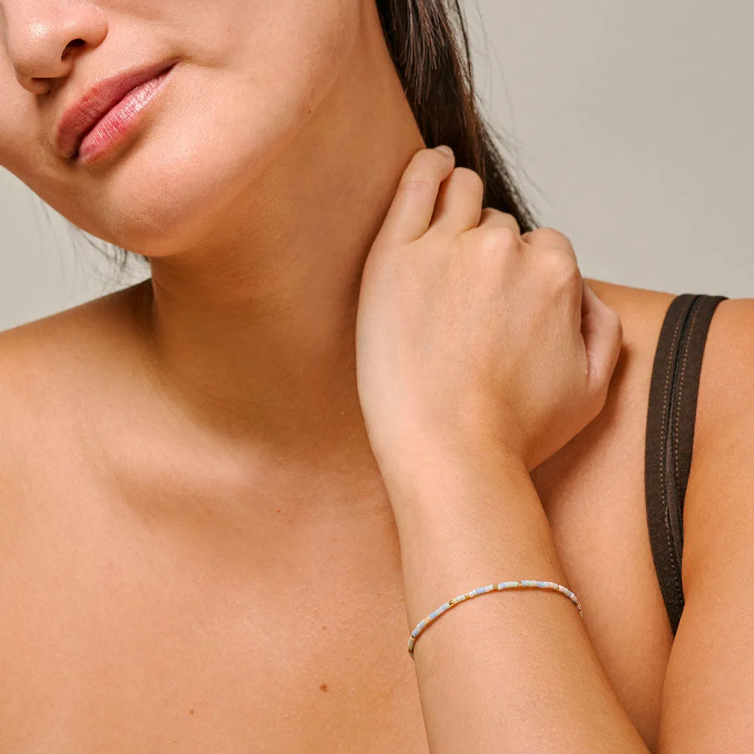 Enamel Petra armbånd 15+4 cm skyline blå