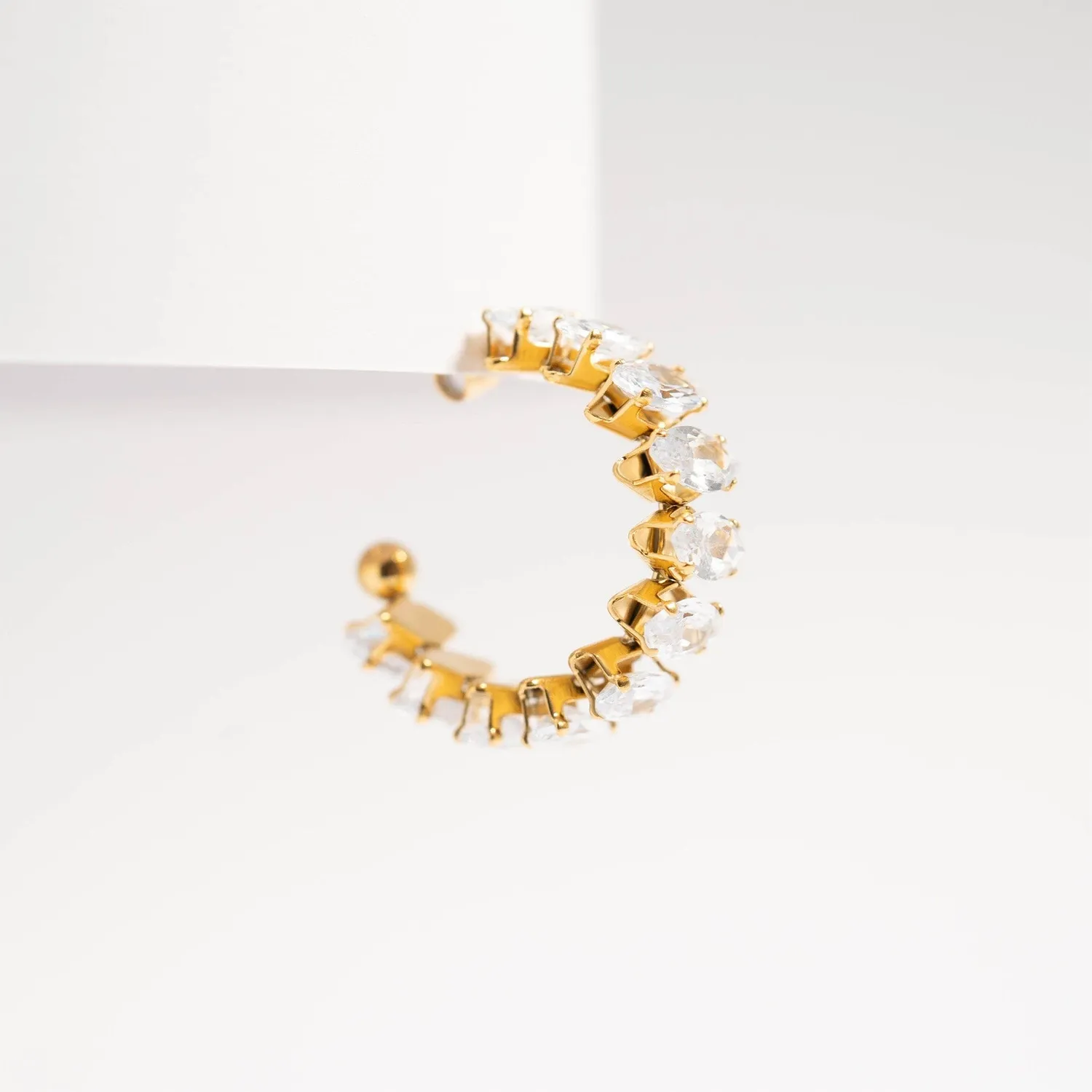 Mea Nani Stardust Hoops øredobber gull glitrende