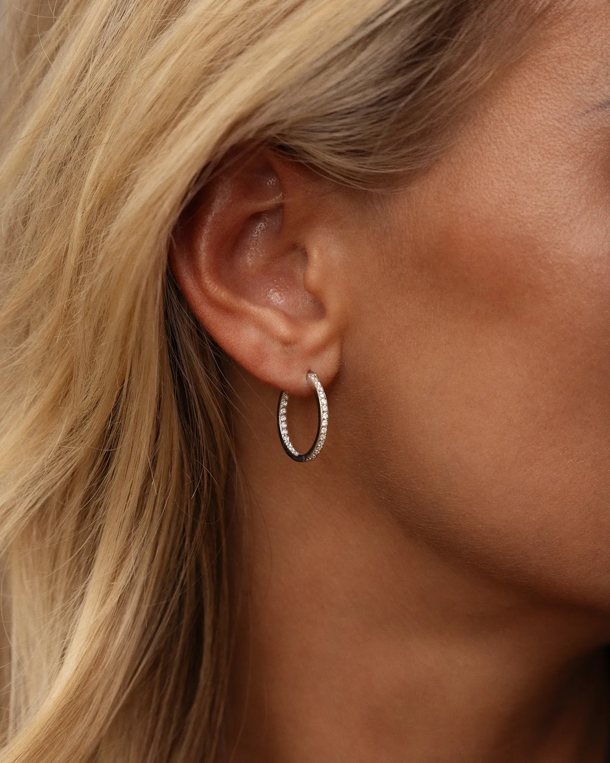 Mockberg Sparkle Large Hoops creoler sølv 20 mm