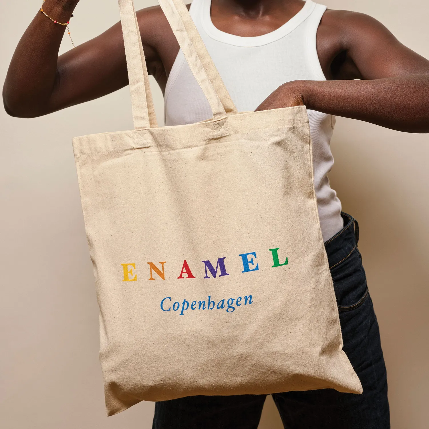 Enamel Diversity tote bag stoff 38x42 cm