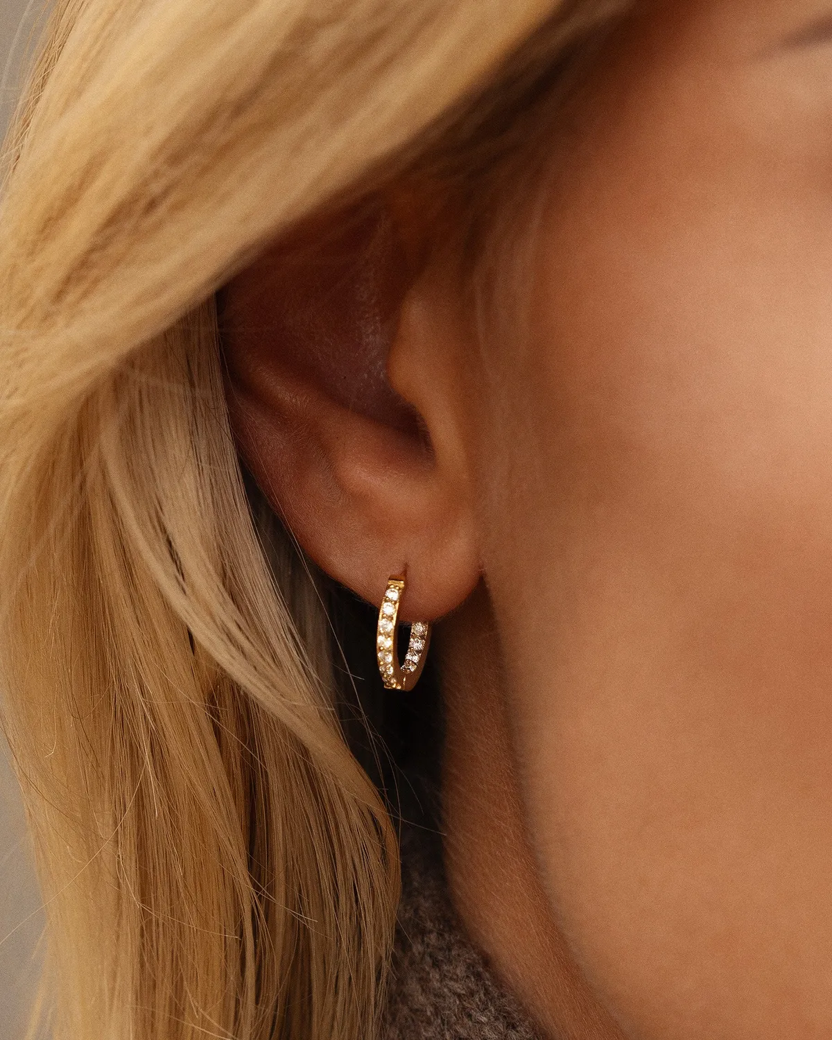 Mockberg Sparkle Small Hoops øredobber gull 13 mm