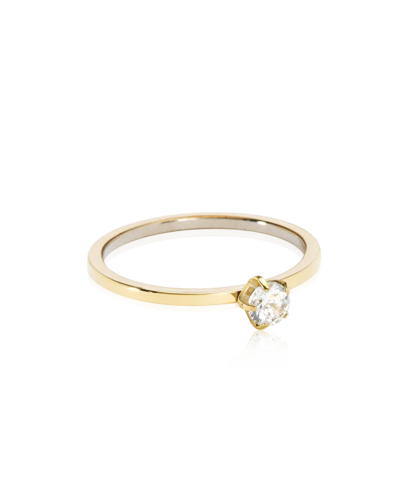Blomdahl Tiffany Precious ring cz white gull