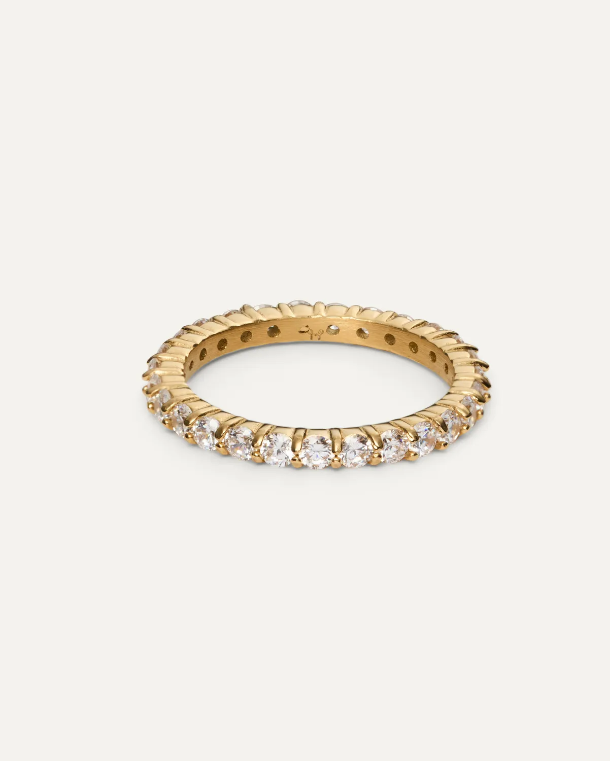Mockberg Colette Gold Ring gullring stål med zirkonia