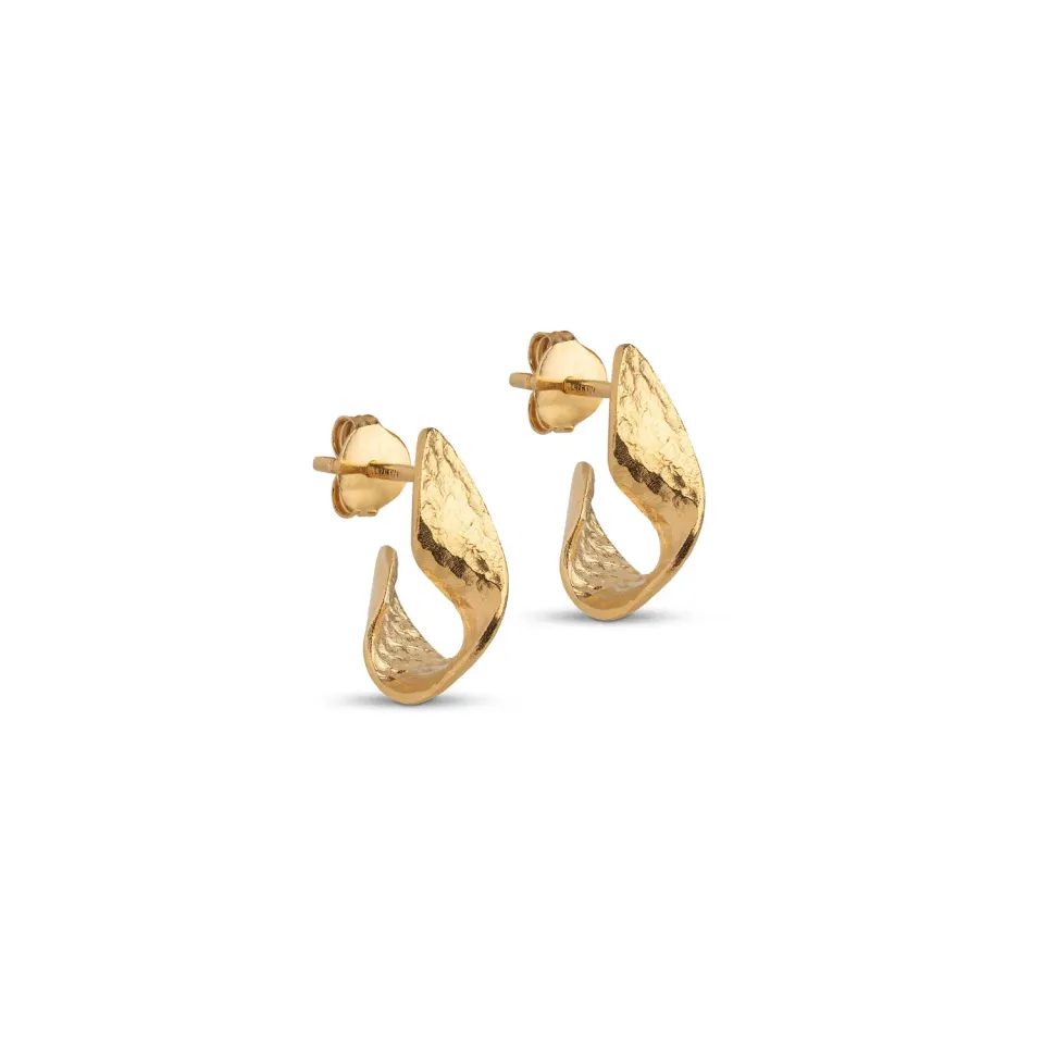 Enamel Daia hoops øredobber gull 15 mm