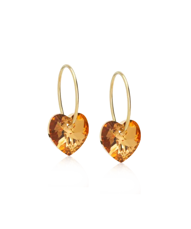 Blomdahl Ear Ring Heart øredobber 14 mm bronse titan