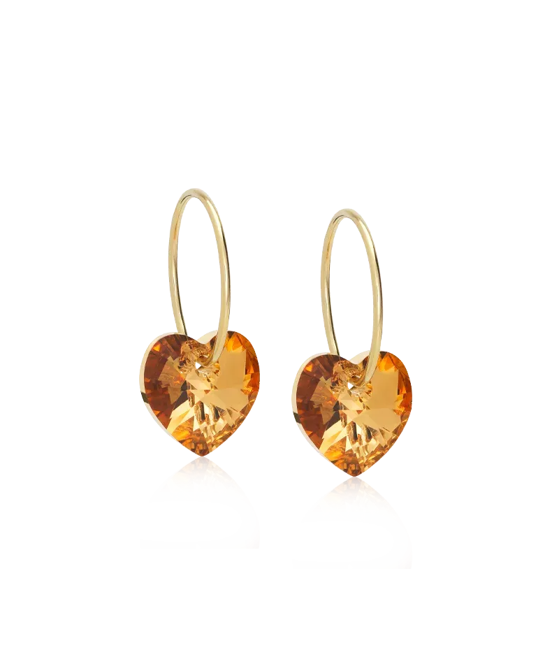 Blomdahl Ear Ring Heart øredobber 14 mm bronse titan