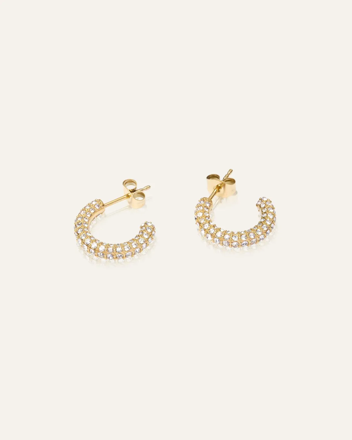 Mockberg Pavé Eternal Medium øredobber gull 16mm zirkonia