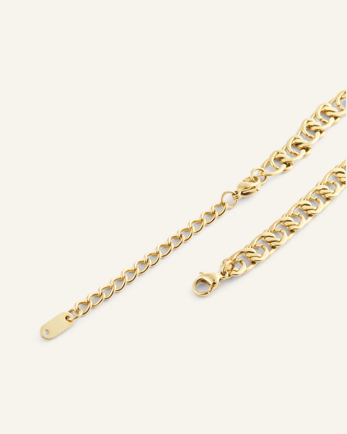 Mockberg Infinity Grand armbånd gull flate lenker