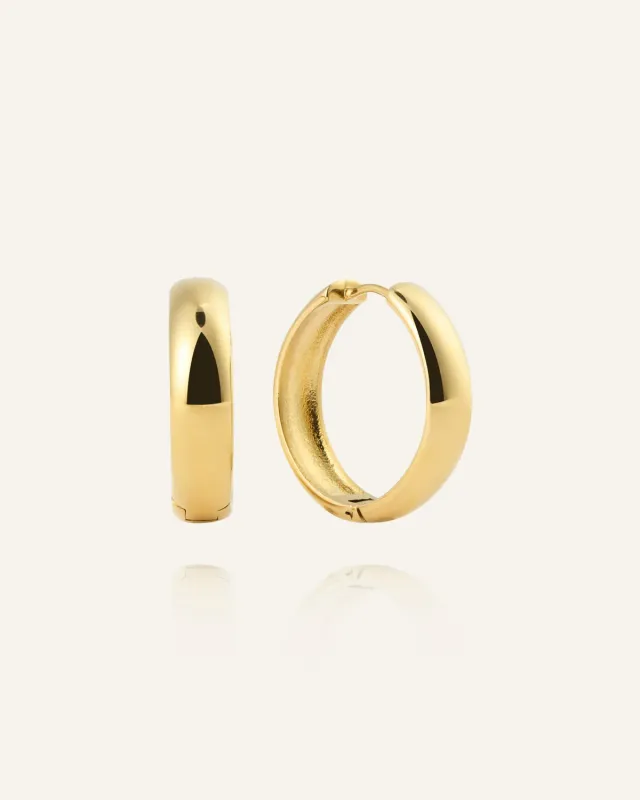 Mockberg Brave Large Hoops øreringer gull 25 mm