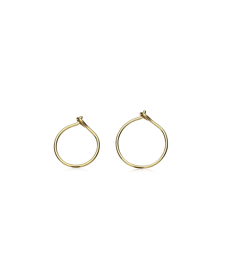 Blomdahl Ear Ring øreringer 12 mm gull titan
