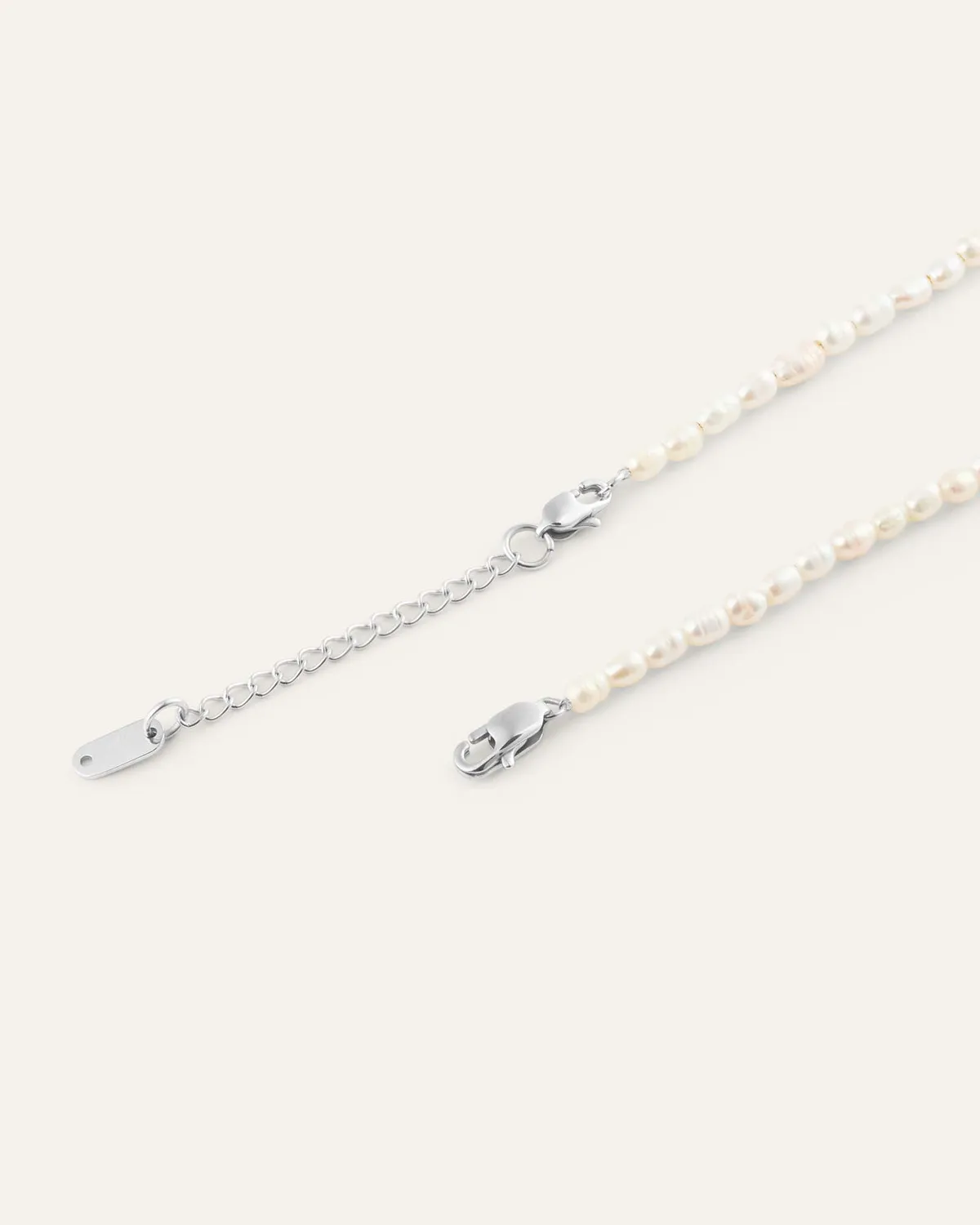 Mockberg Pearl Necklace perlekjede sølv 400 mm