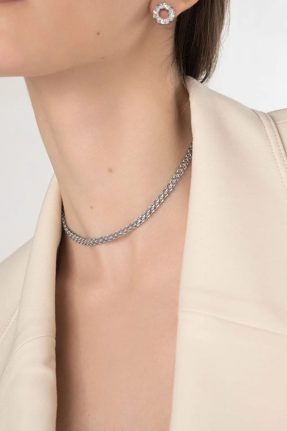 Mockberg Darling kjede sølv 410 mm justerbar