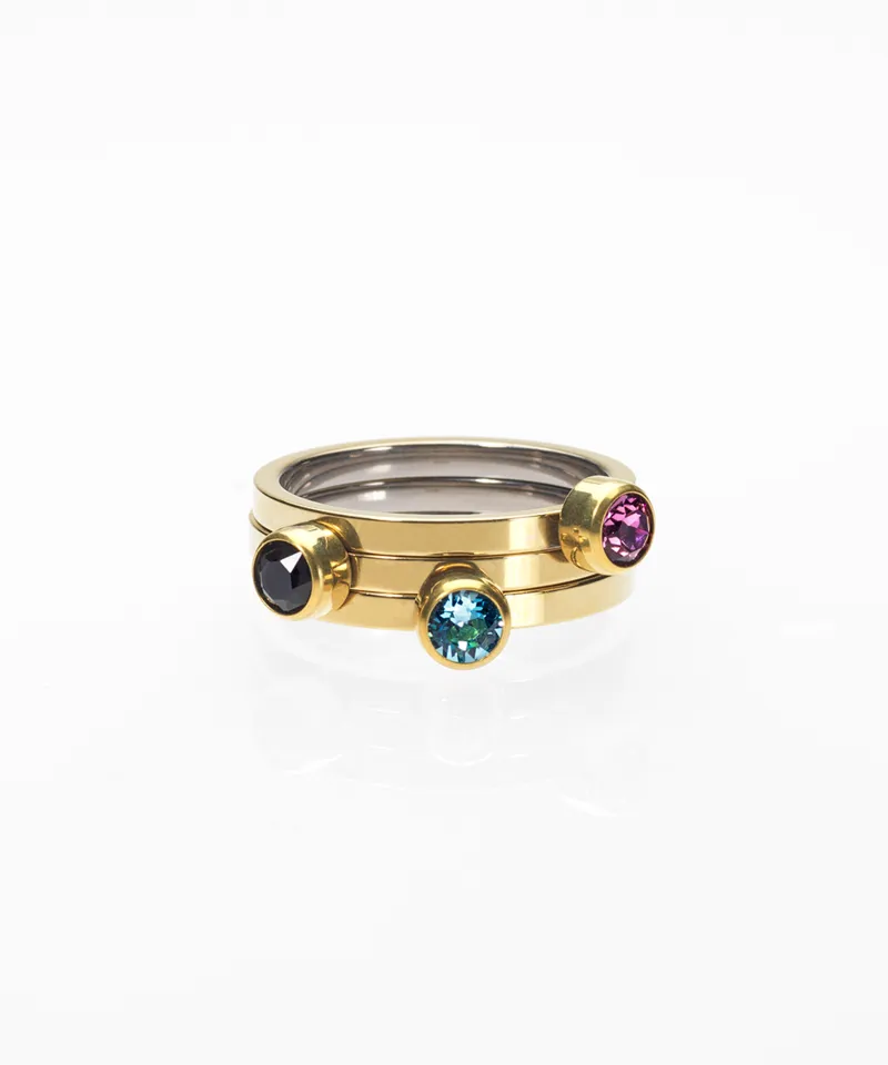 Blomdahl Bezel ring svart gull 16 mm titan