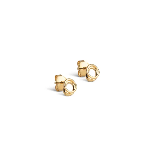Enamel Bellu Mini studs øredobber 6x6 mm gull