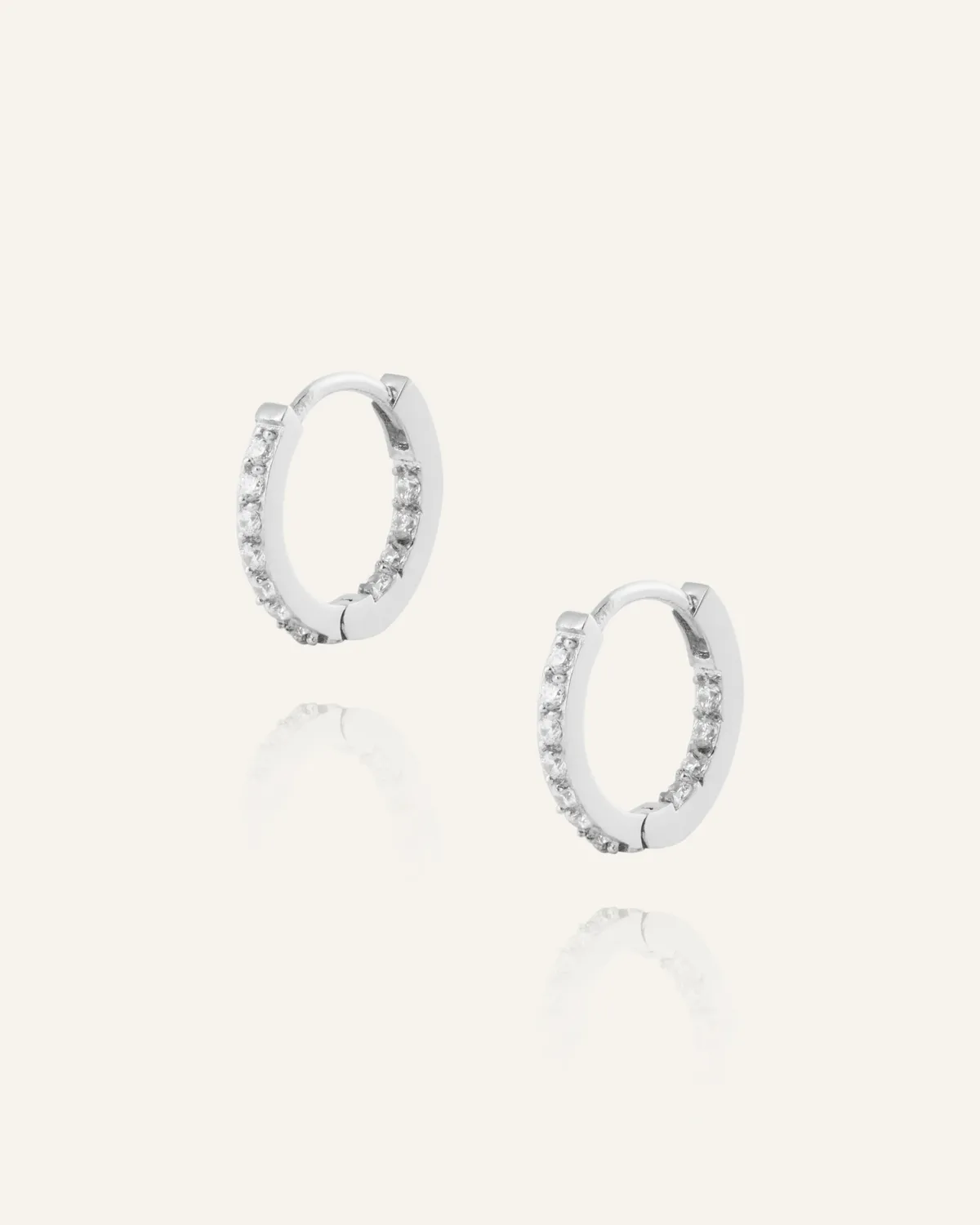 Mockberg Sparkle Small Hoops øredobber sølv 13 mm