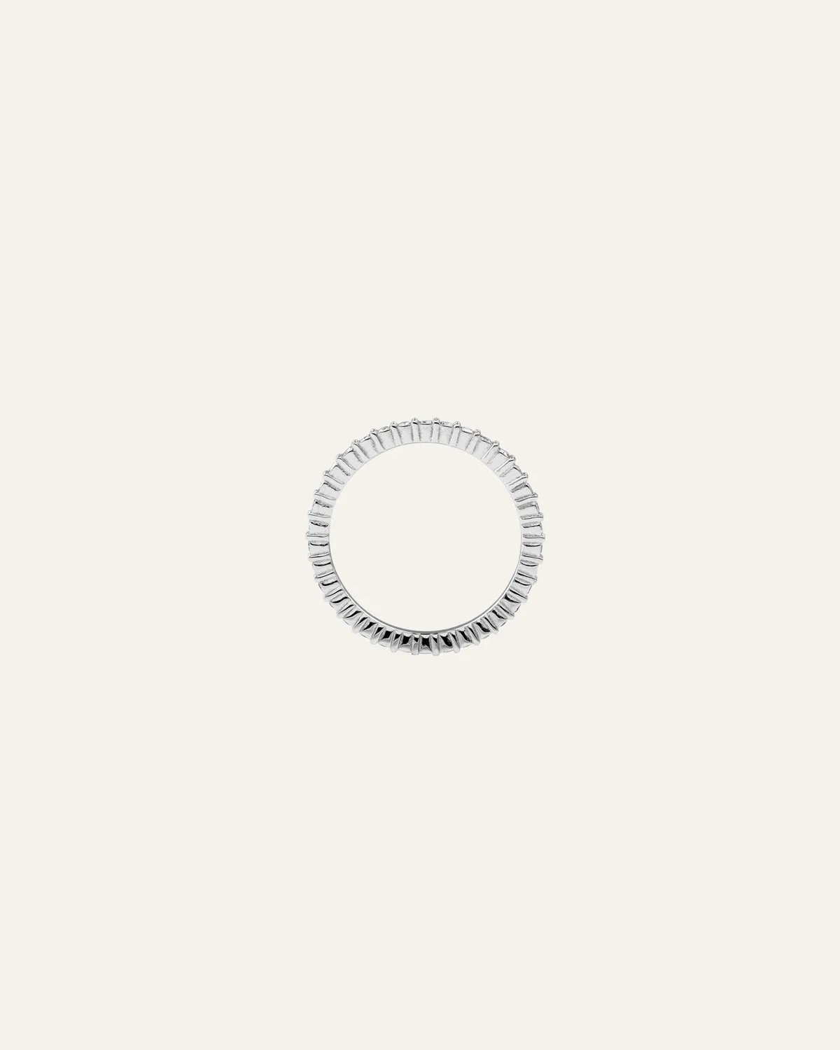 Mockberg Midnight Ring sølv hvit zirkonia