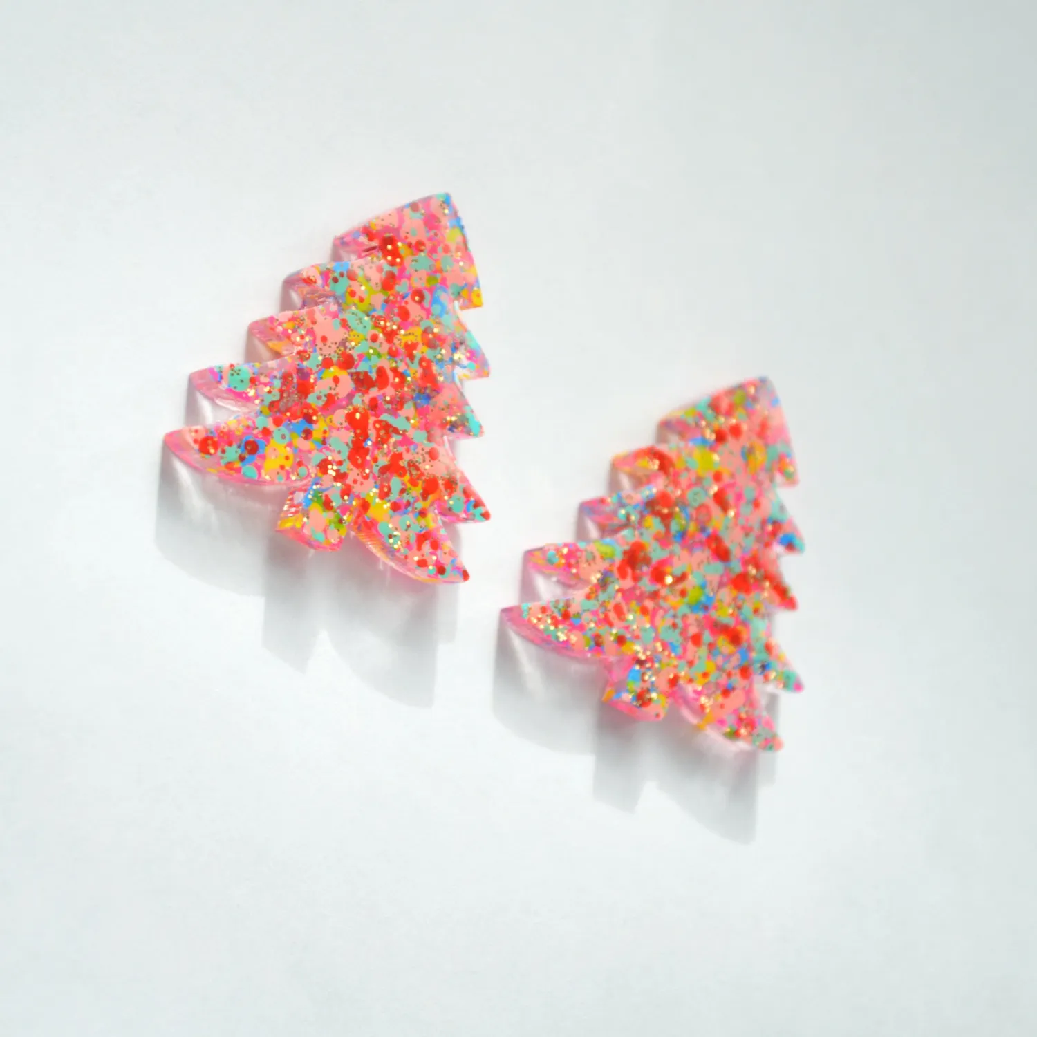 BooandBooFactory Christmas Tree studs akryl konfetti
