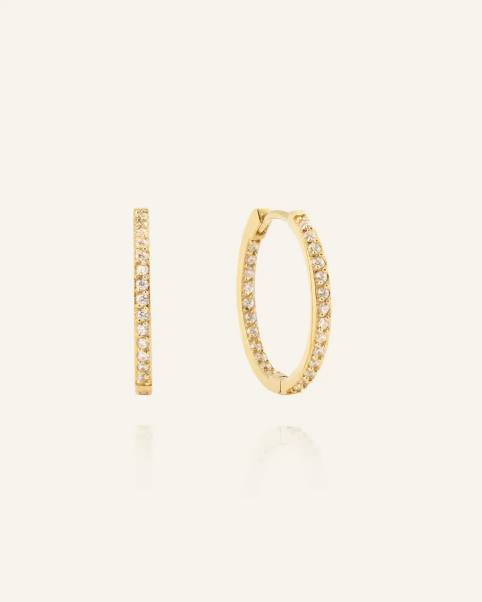 Mockberg Sparkle Large Hoops øredobber gull 20 mm