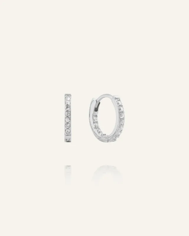 Mockberg Sparkle Small Hoops øredobber sølv 13 mm