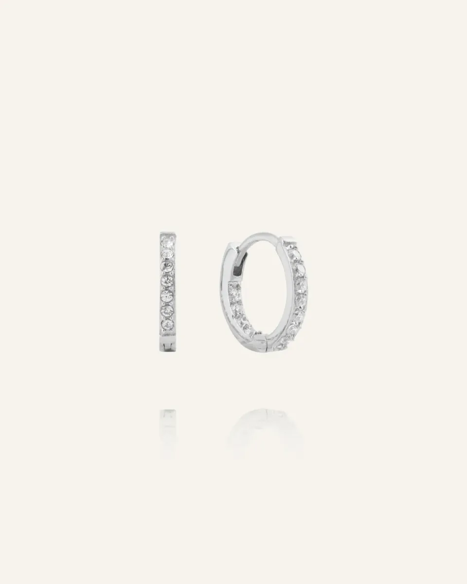 Mockberg Sparkle Small Hoops øredobber sølv 13 mm