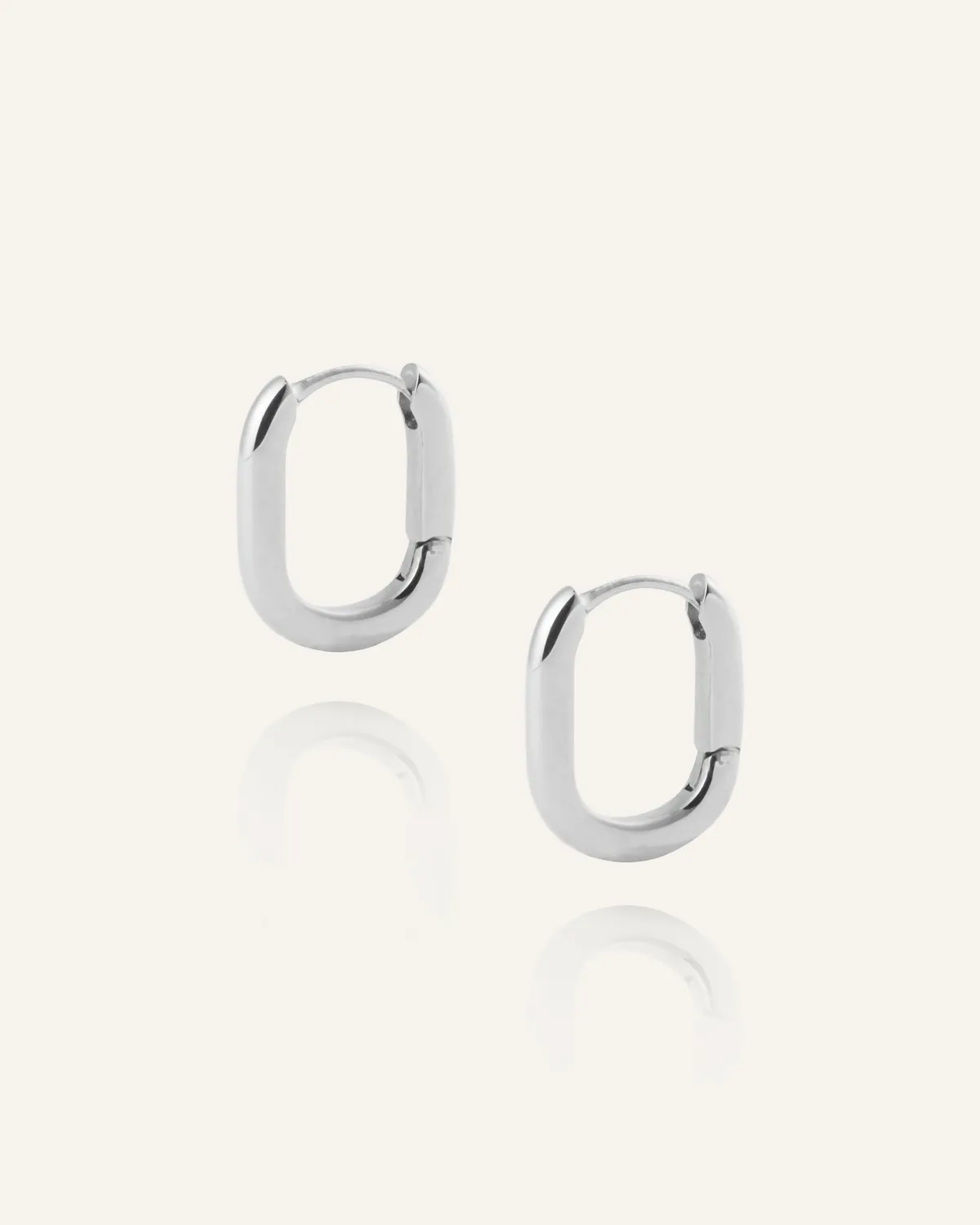 Mockberg Slim Small U-Hoops øreringer sølv 14,5 mm