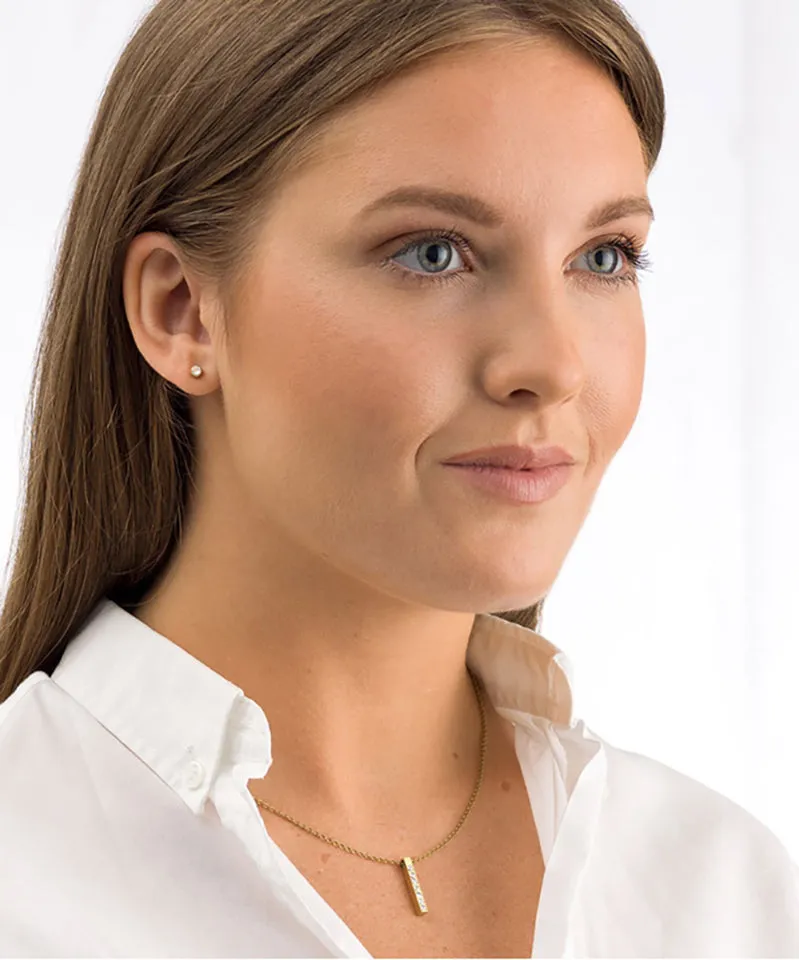 Blomdahl Brilliance Straight halskjede crystal gull