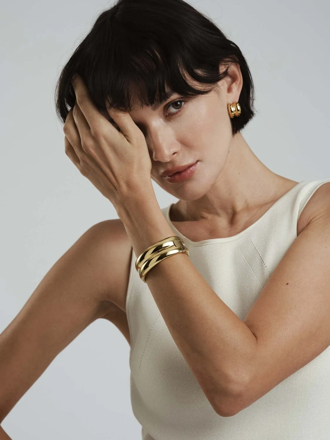 Mockberg Rebel Double bangle gull 160 mm