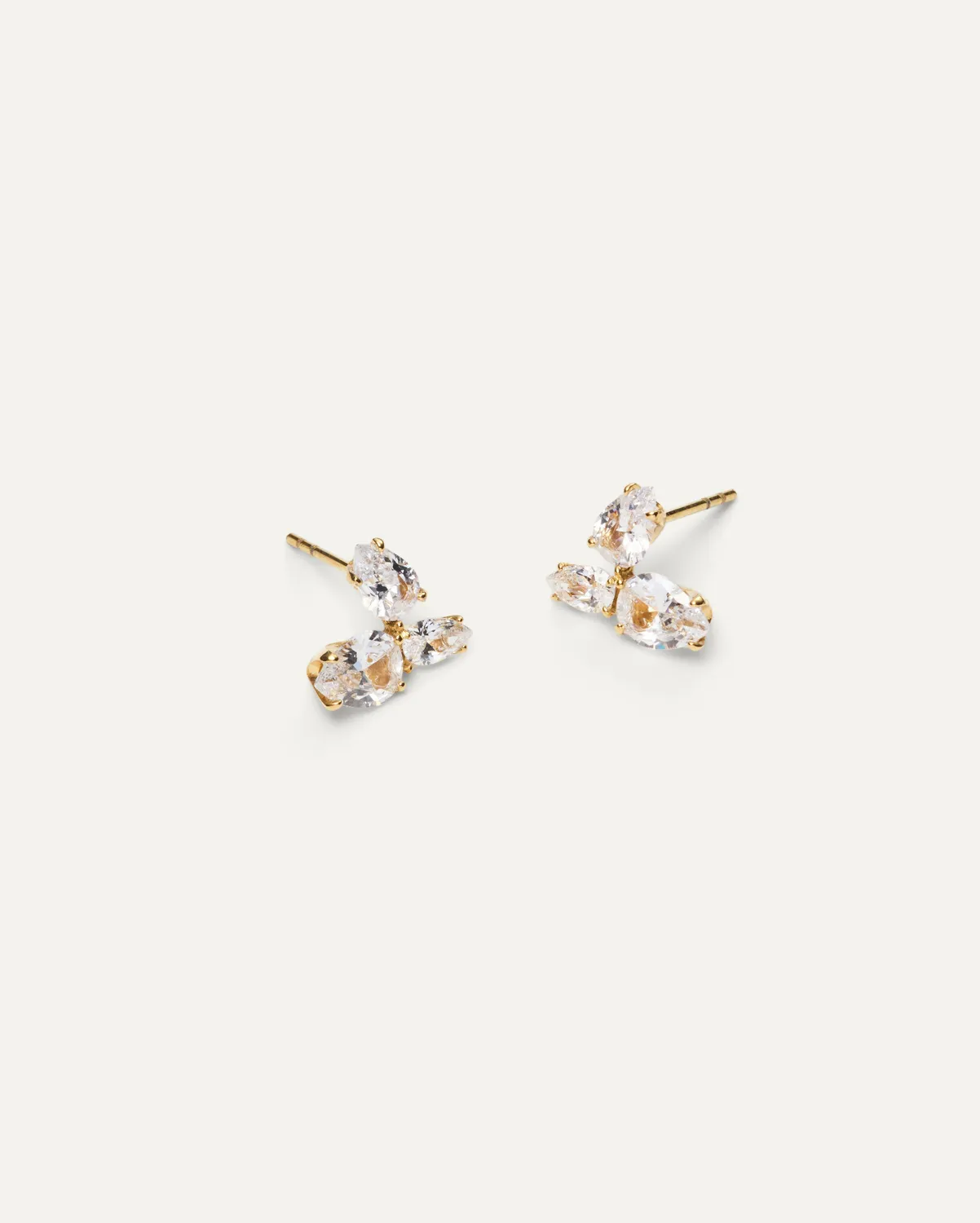 Mockberg Fleur Gold Studs øredobber gull blomst 11 mm