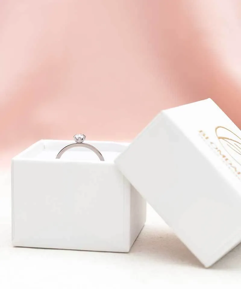 Blomdahl Tiffany Precious ring CZ white titan 16 mm