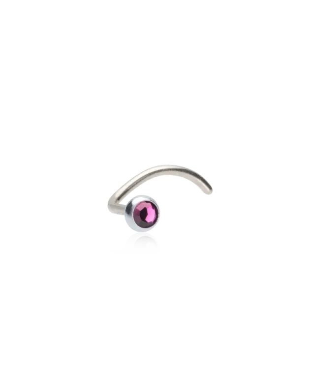 Blomdahl Bezel nesesmykke 3 mm lilla titan