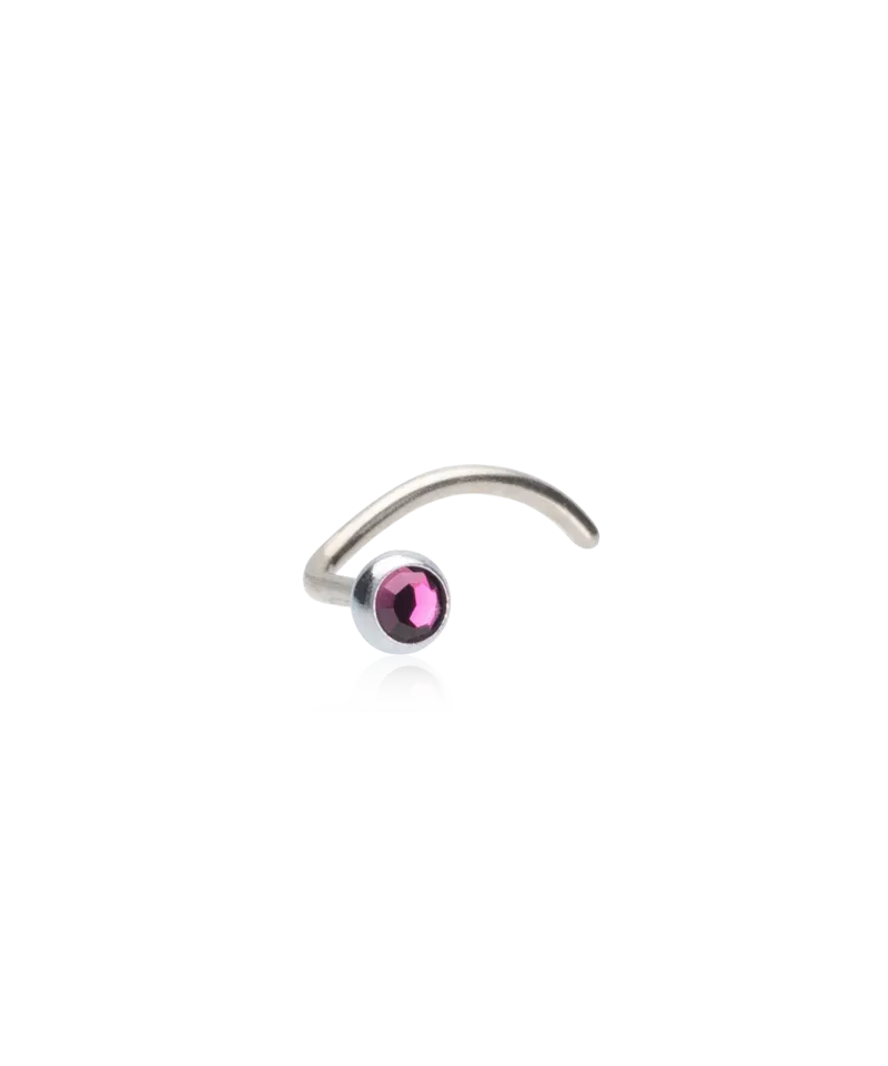 Blomdahl Bezel nesesmykke 3 mm lilla titan
