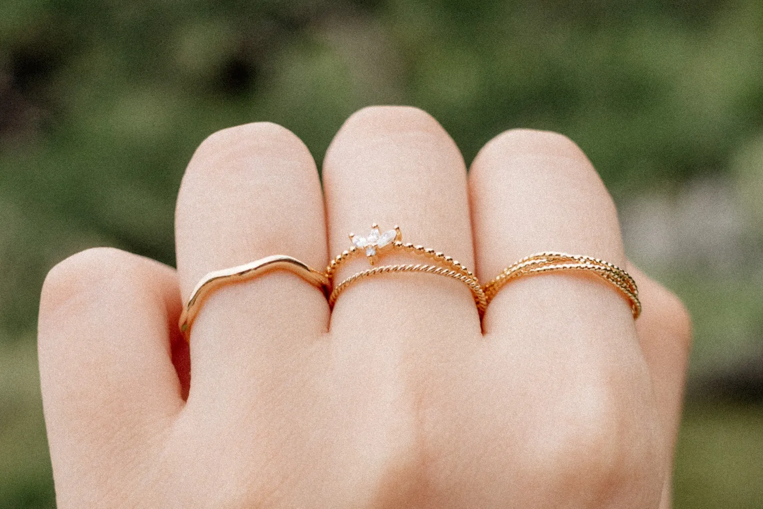 Eremis Naolia ring gullbelagt 18 karat