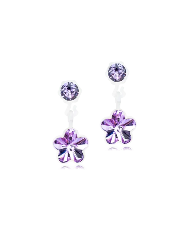 Blomdahl Pendant Flower øredobber fiolett 4/6 mm