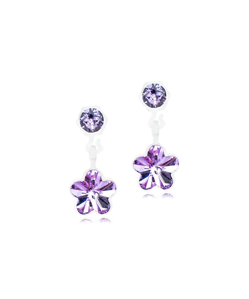 Blomdahl Pendant Flower øredobber fiolett 4/6 mm