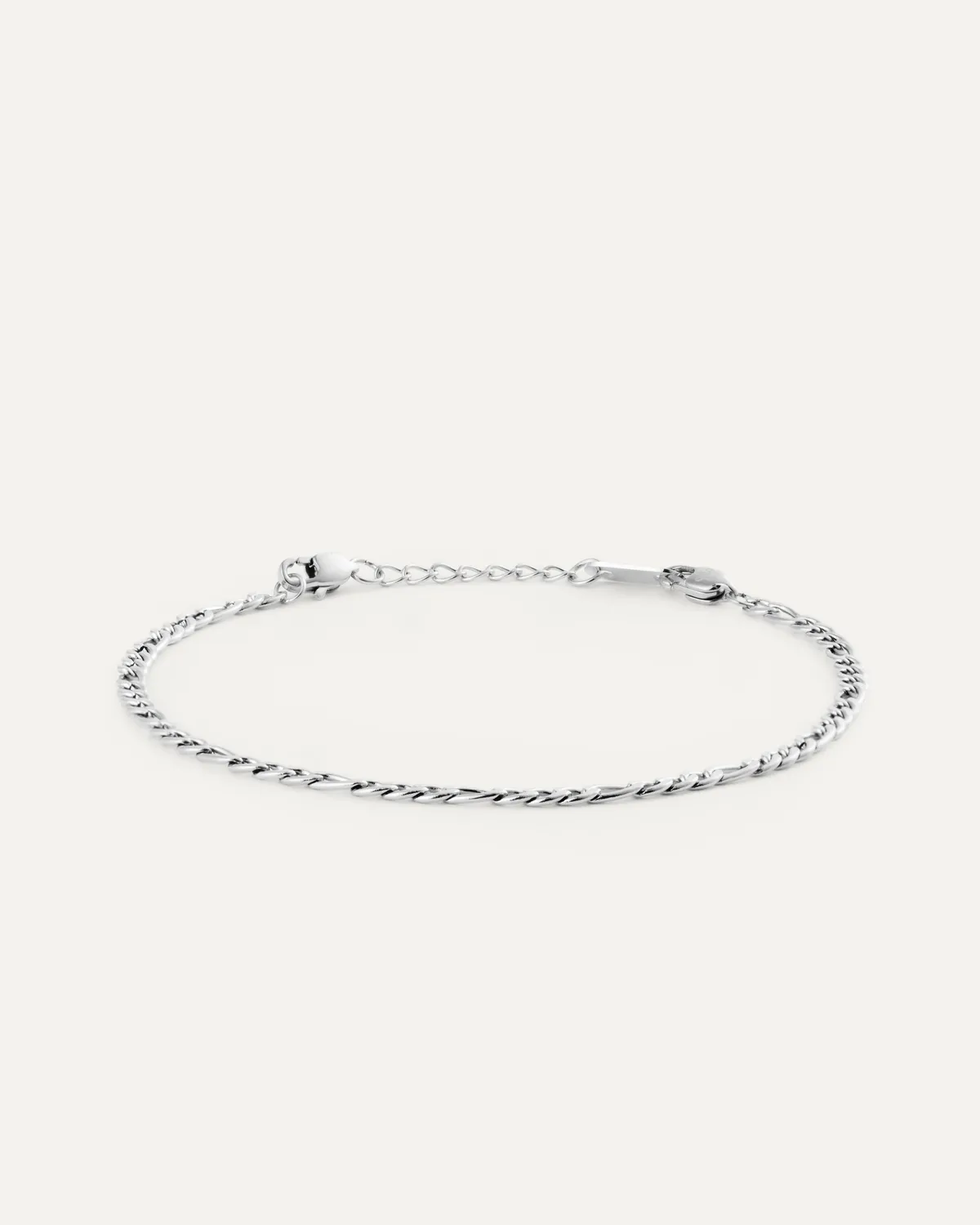 Mockberg Thin Figaro Bracelet armbånd sølv 3 mm vanntett