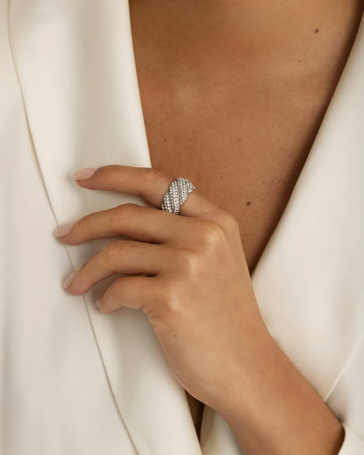 Mockberg Sola ring 50 sølv Preciosa størrelse 50