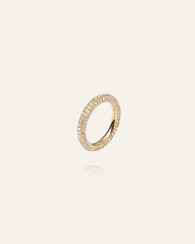 Mockberg Pavé Eternal Ring gull vattentett