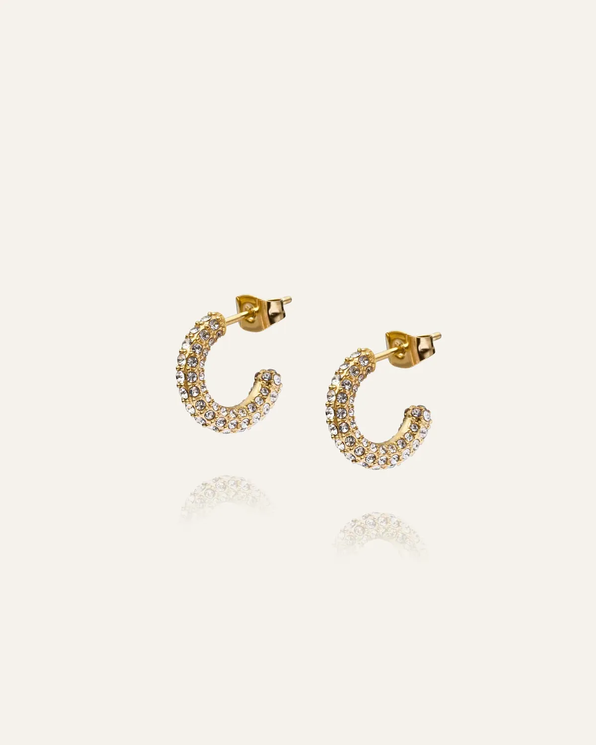 Mockberg Pavé Eternal Small øredobber gull 14 mm