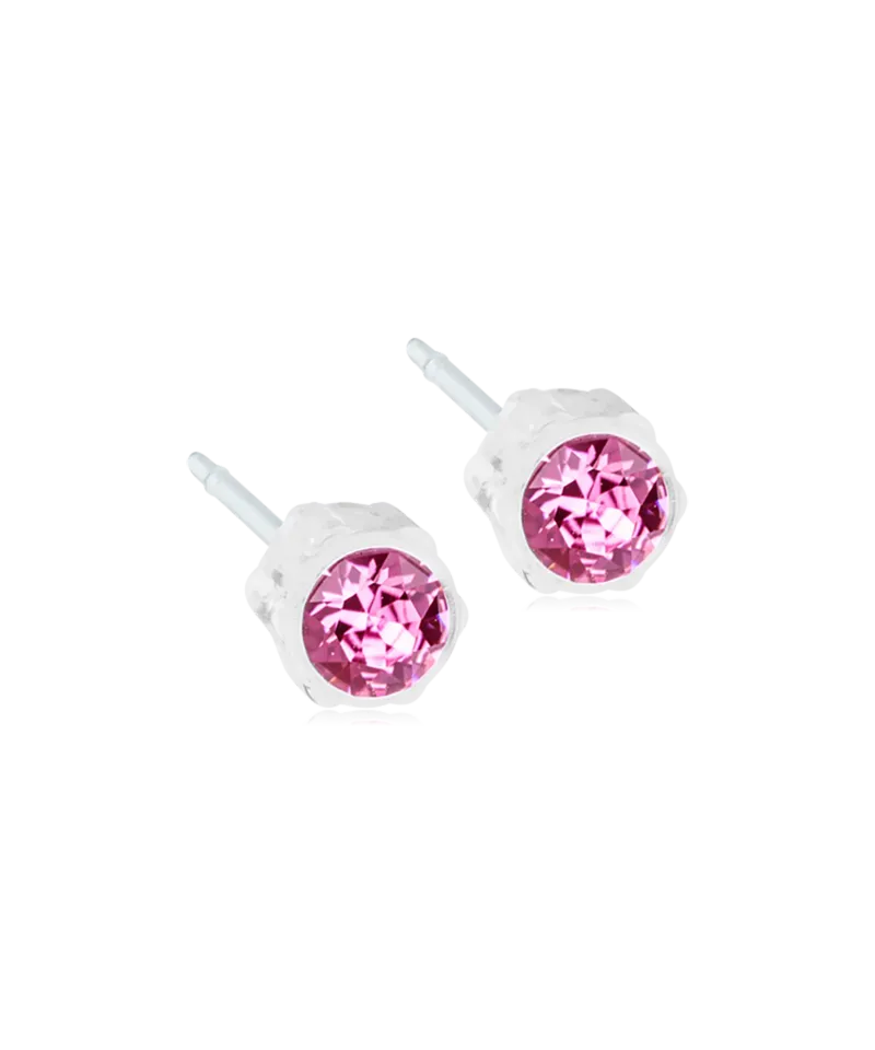 Blomdahl Bezel øredobber rose 4 mm nickelfrie