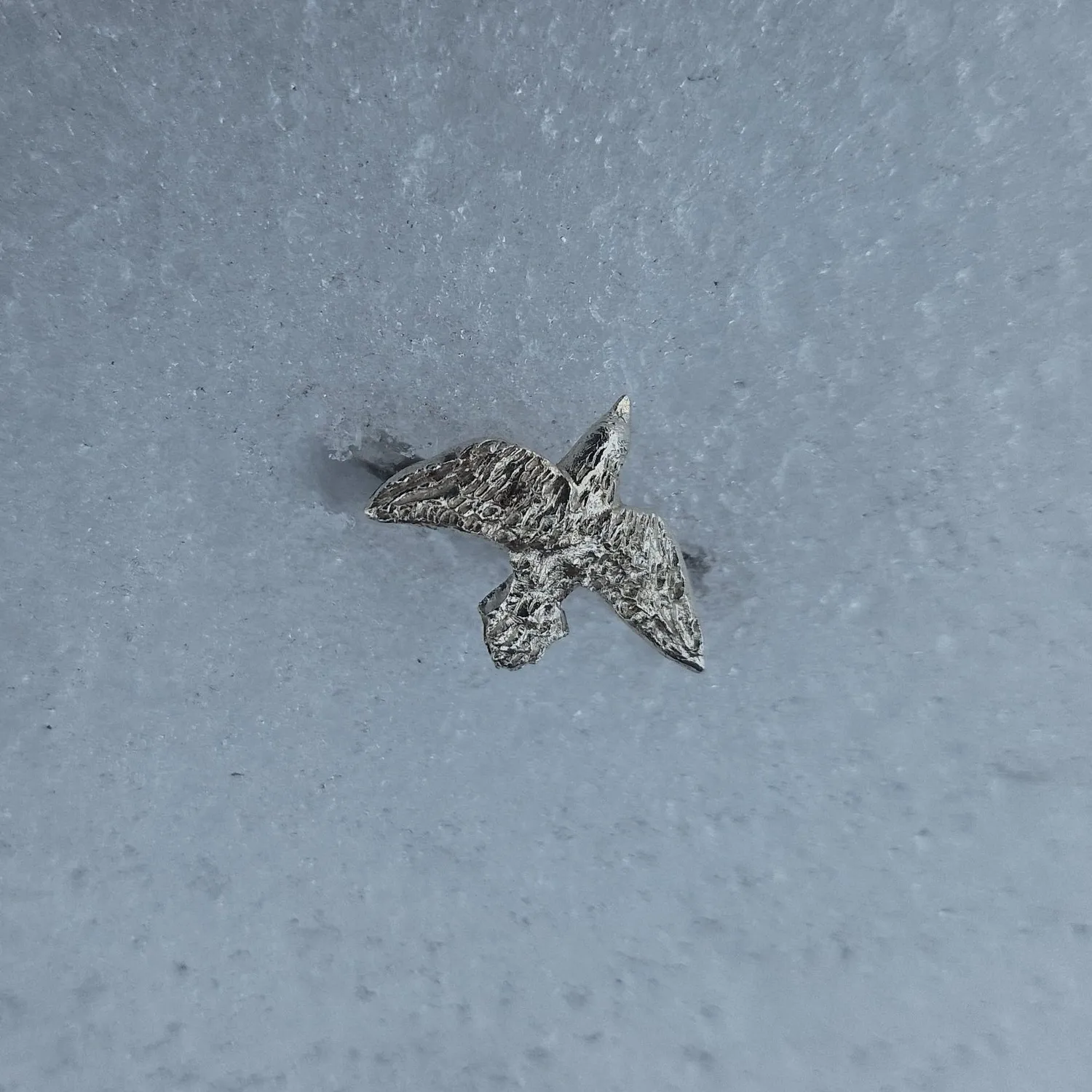Kunstnerbonden Fri som fuglen mini ring sølv